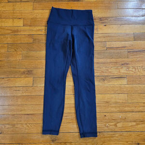 Lululemon Women's Navy Leggings Standard GYM Yoga Size 4